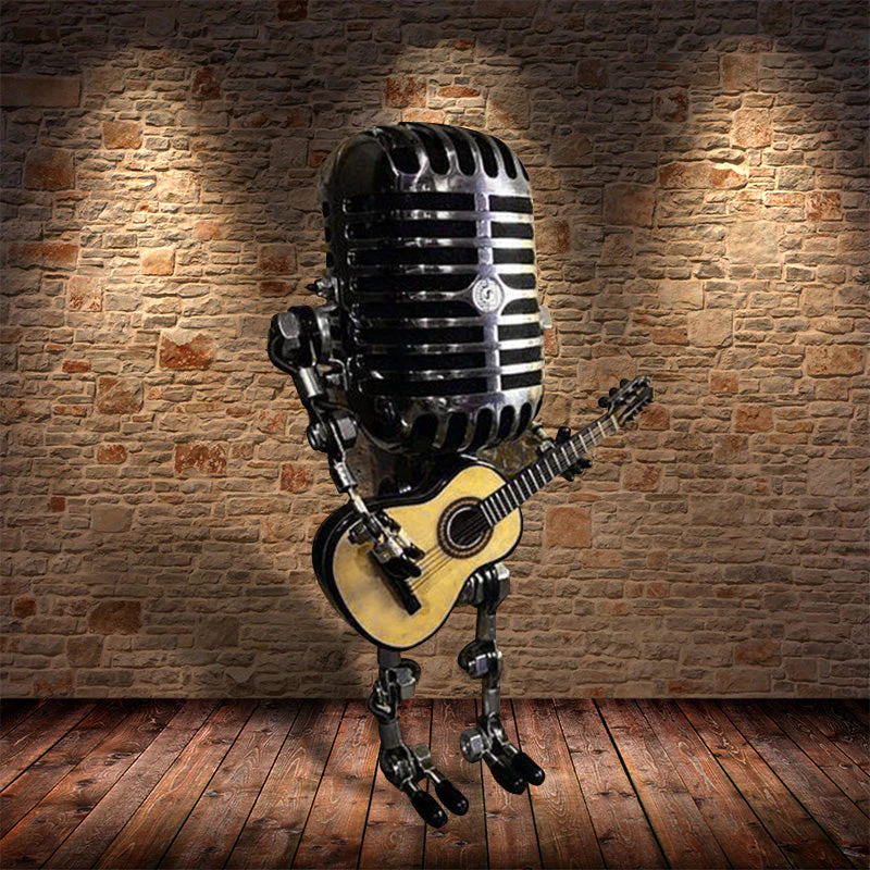 SAKER Vintage Metal Microphone Robot Desk Lamp - Image 4