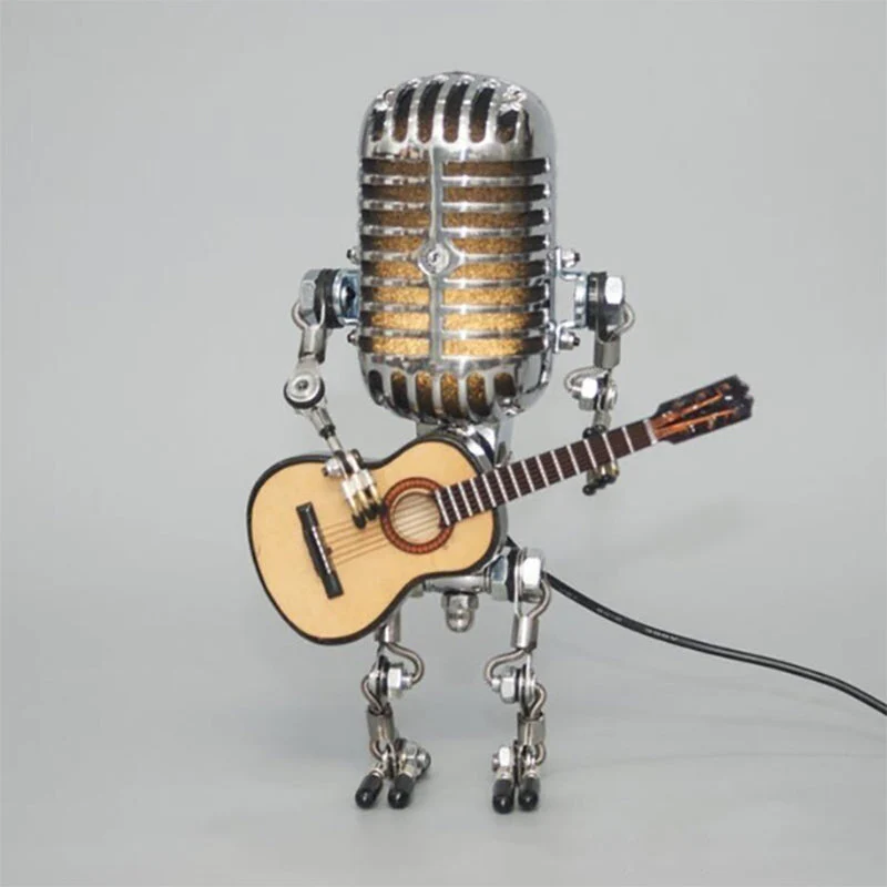 SAKER Vintage Metal Microphone Robot Desk Lamp - Image 5
