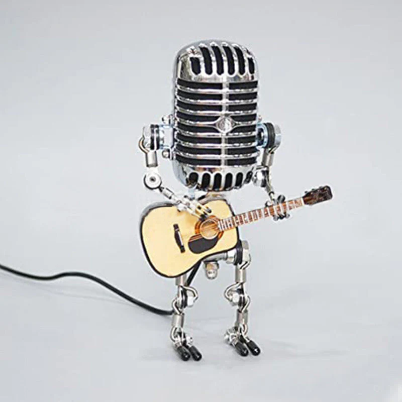 SAKER Vintage Metal Microphone Robot Desk Lamp - Image 6