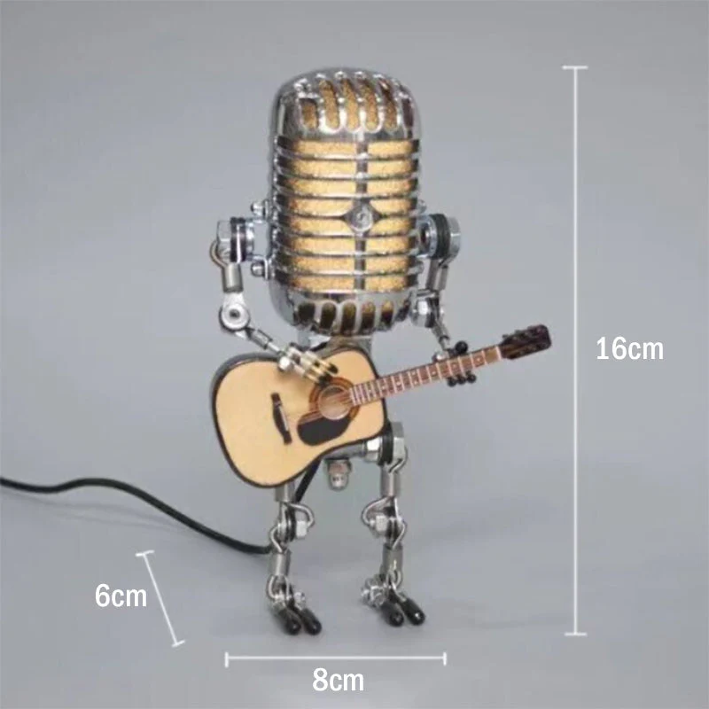 SAKER Vintage Metal Microphone Robot Desk Lamp - Image 8