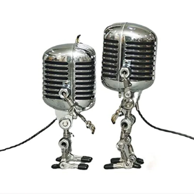 SAKER Vintage Metal Microphone Robot Desk Lamp - Image 9