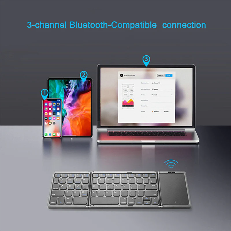 Saker wireless Bluetooth Keyboard with Touchpad - Image 7