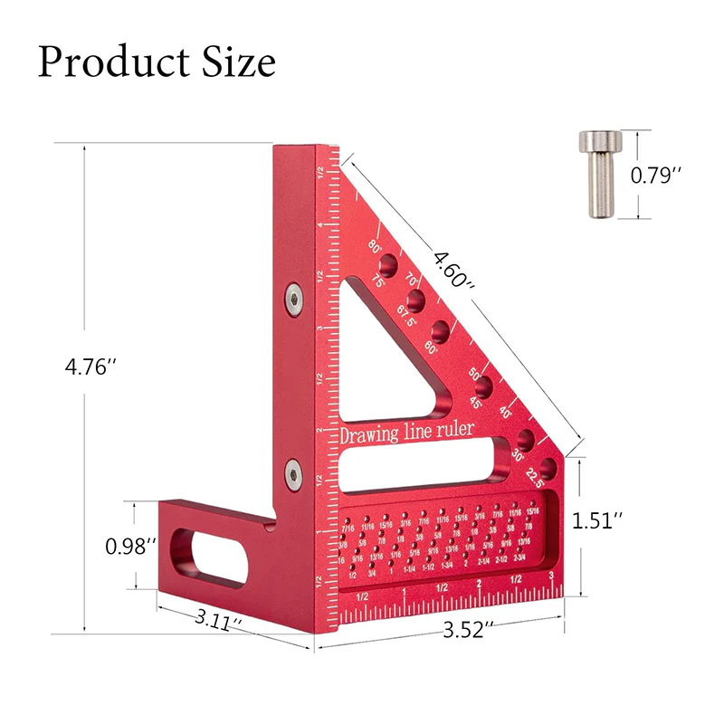 SAKER® Woodworking Scriber Marking Line Ruler - Image 12