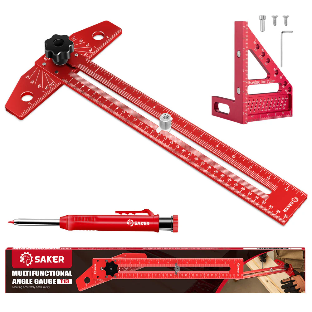 SAKER® Woodworking Scriber Marking Line Ruler - Image 19