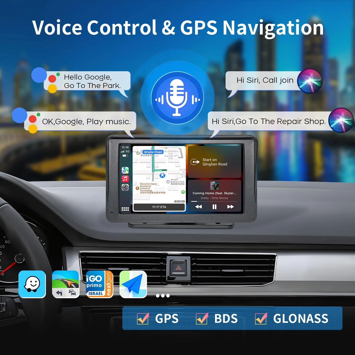Saker Compatible Wireless CarPlay Screen - Image 3