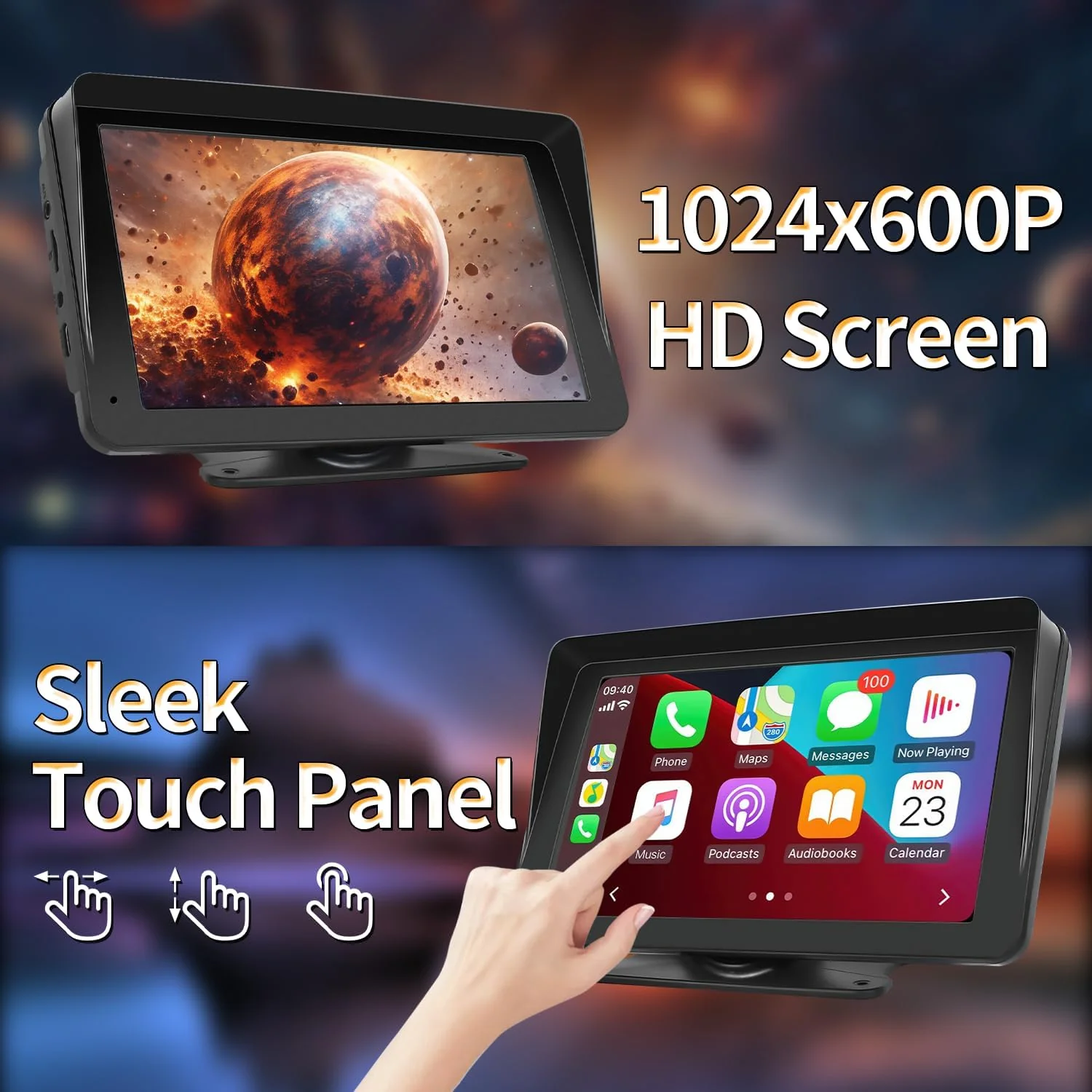 Saker Compatible Wireless CarPlay Screen - Image 4