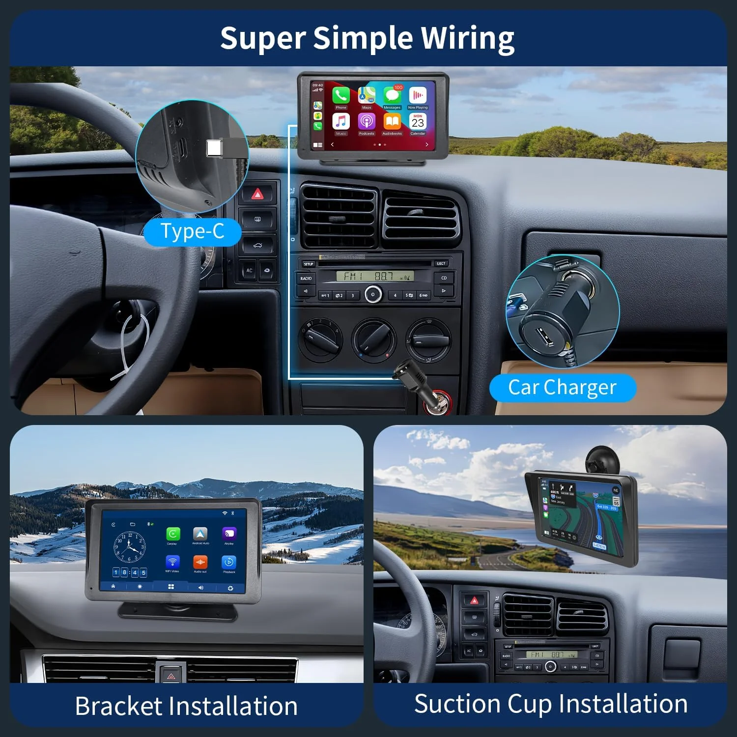 Saker Compatible Wireless CarPlay Screen - Image 6