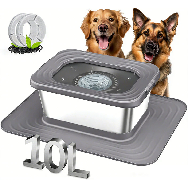 Sakerplus® 10L Stainless Steel No Spill Pet Bowl - Image 10