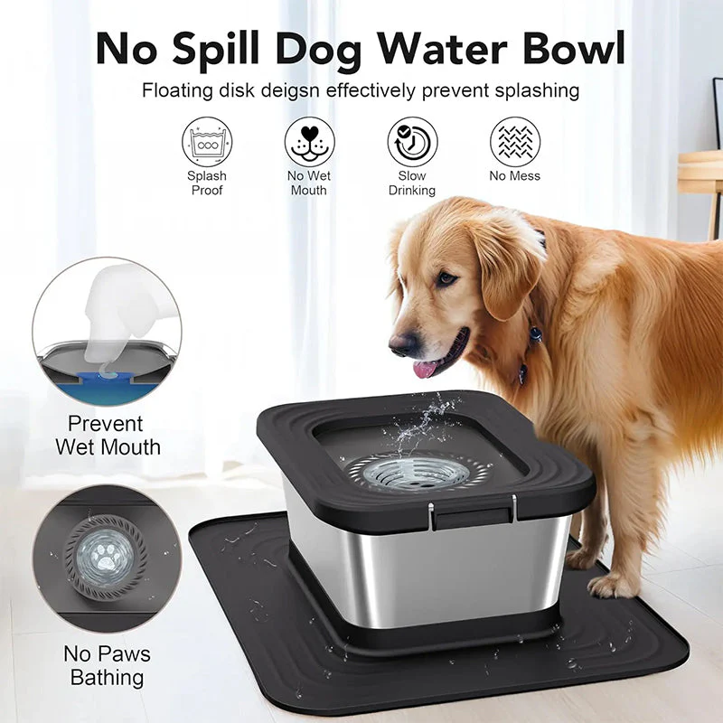 Sakerplus® 10L Stainless Steel No Spill Pet Bowl - Image 3