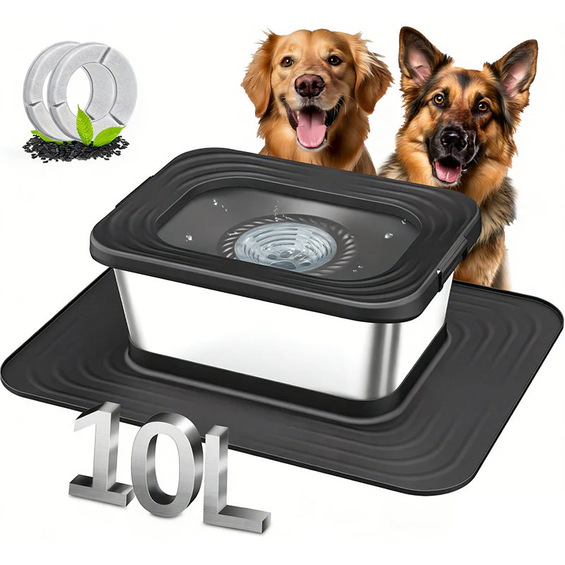 Sakerplus® 10L Stainless Steel No Spill Pet Bowl - Image 8