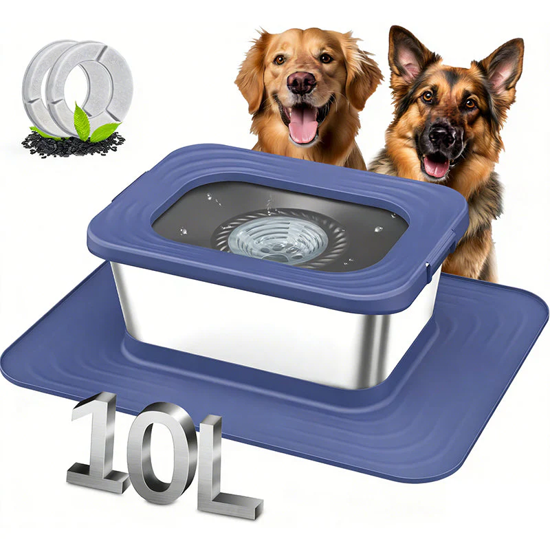 Sakerplus® 10L Stainless Steel No Spill Pet Bowl - Image 9