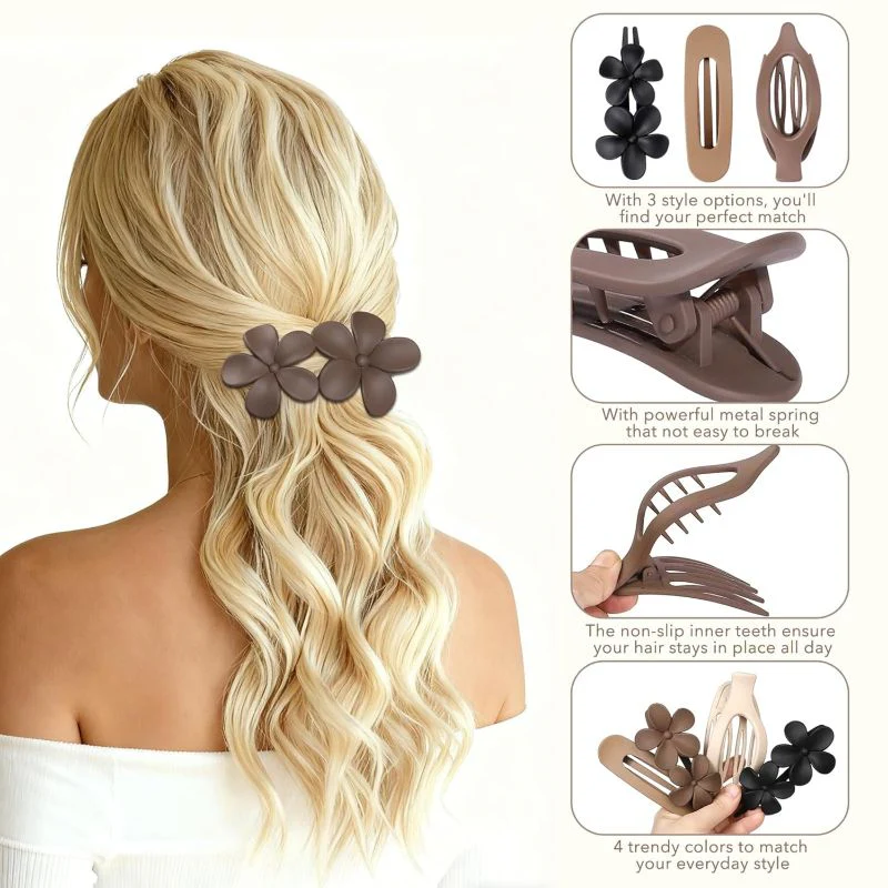 SakerplusĀ® 12 Pack Flat Hair Clips For Women - Image 2