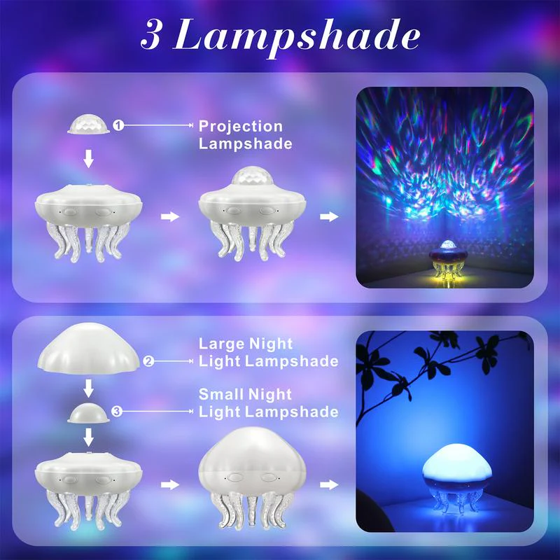 Sakerplus® 2-in-1 Ocean Wave Jellyfish Lamp - Image 3