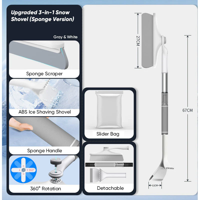 SakerplusĀ® 2-in-1 Snow Brush and Ice Scraper - Image 4