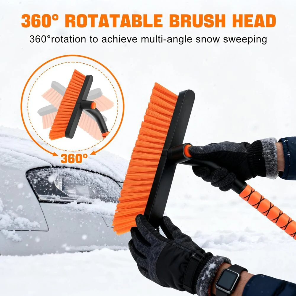 SakerplusĀ® 3-in-1 Extendable Snow Brush Ice Scraper - Image 7