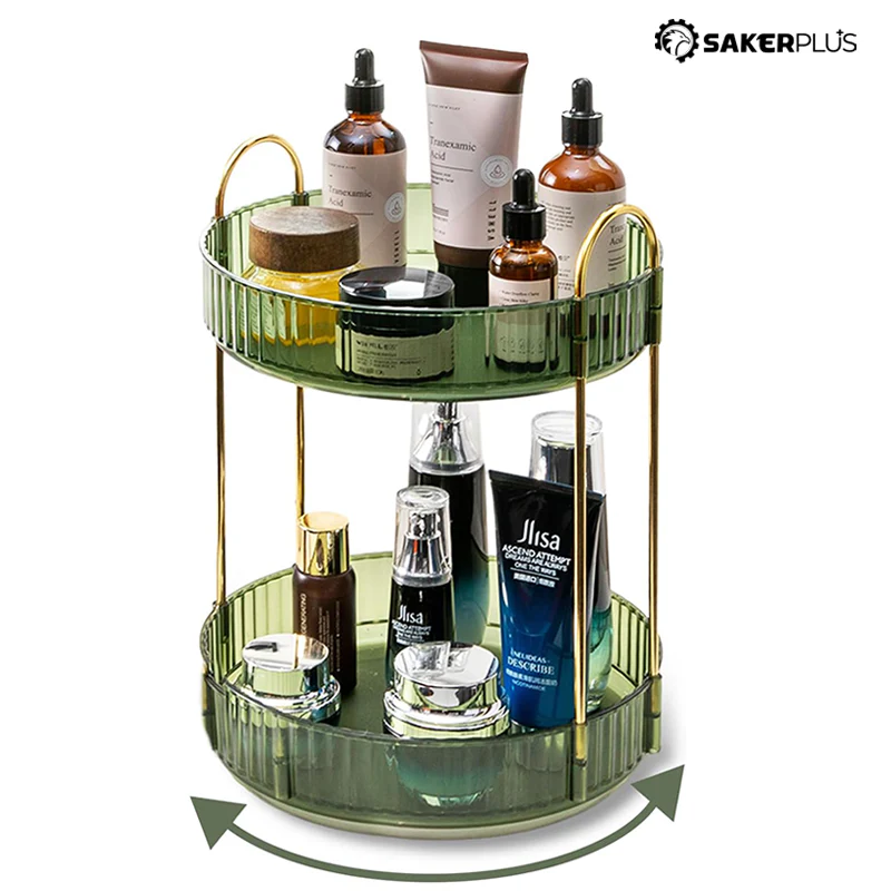 SakerplusĀ® 360 Rotating 3 Tier Organizer