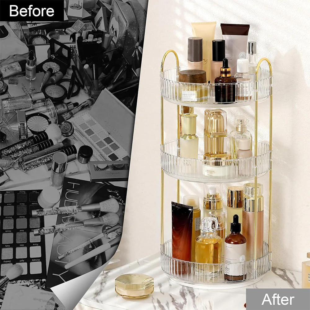 SakerplusĀ® 360 Rotating Makeup Organizer Stand - Image 4