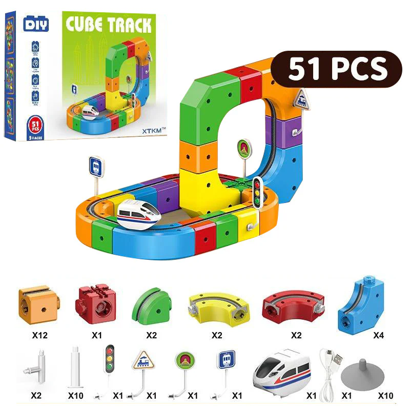 SakerplusĀ® 3D STEM Electric Train Set