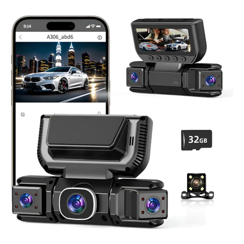 Sakerplus® 4 Channel Dash Cam Front Rear - Image 3