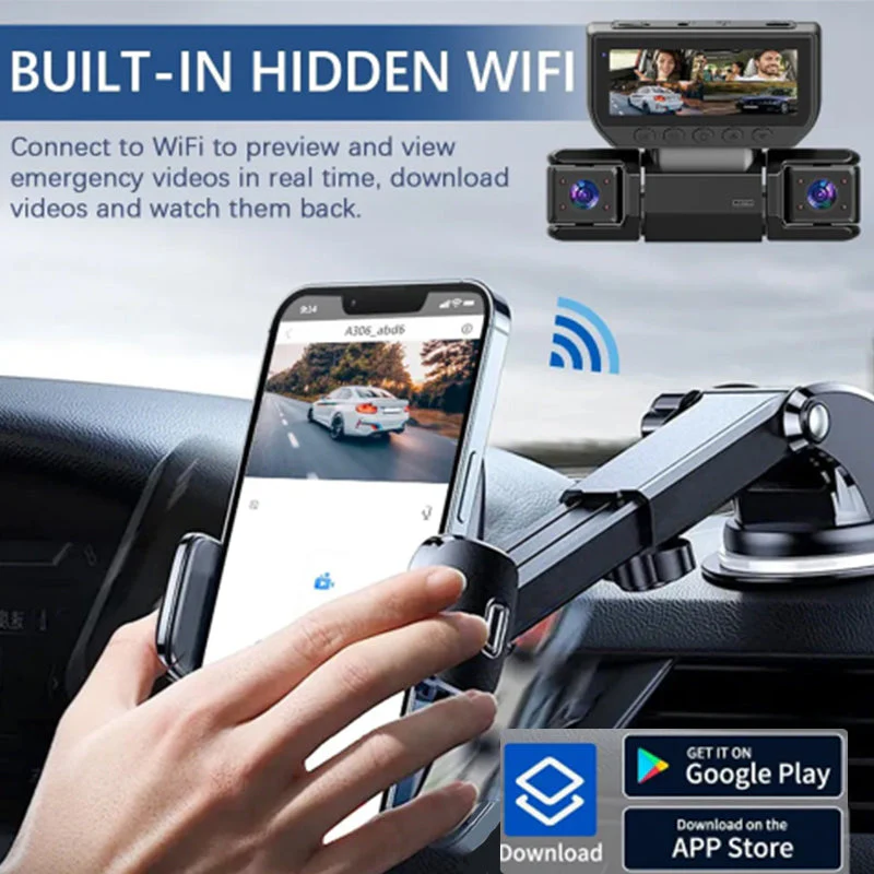 Sakerplus® 4 Channel Dash Cam Front Rear - Image 5