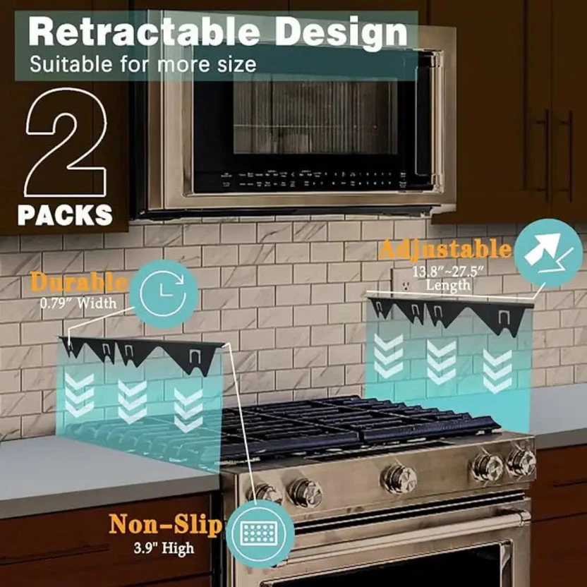 Sakerplus® Adjustable Stainless Steel Stove Gap Cover - Image 7