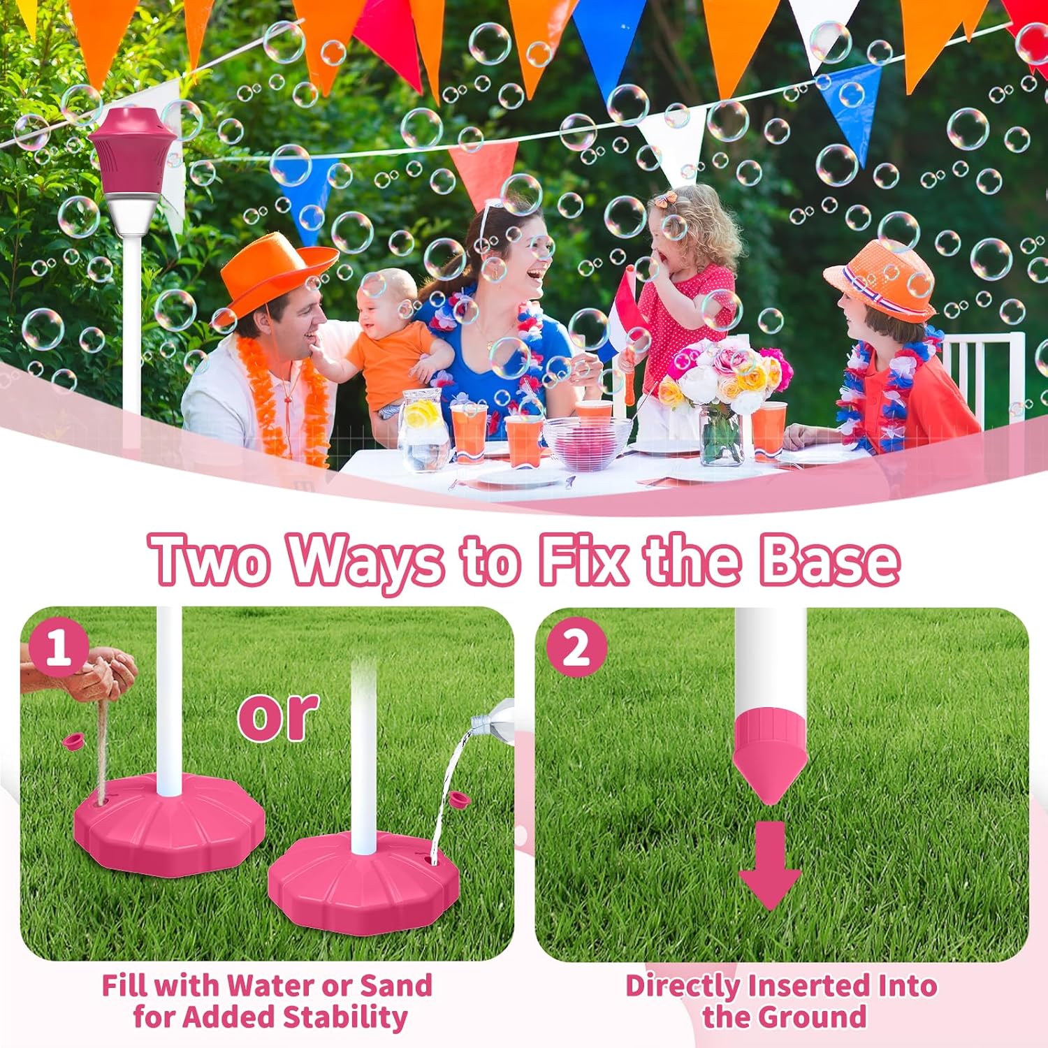 Sakerplus® Adjustable Standing Bubble Machine For Kids - Image 8