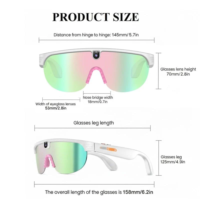 SakerplusĀ® AI Smart Sports Sunglasses With Camera - Image 3