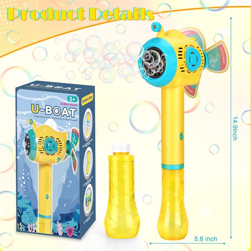 Sakerplus® Automatic Submarine Pinwheel Bubble Wand Toy - Image 9