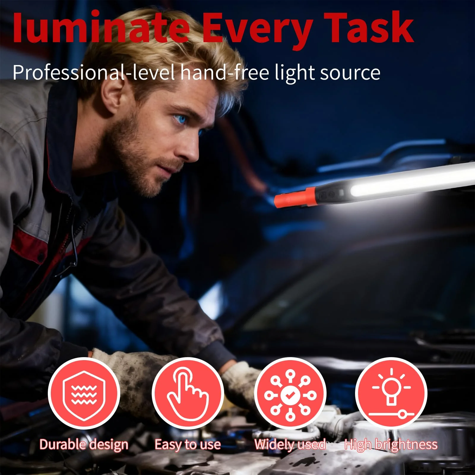 Sakerplus® Automotive Rechargeable Magnetic Work Light - Image 4