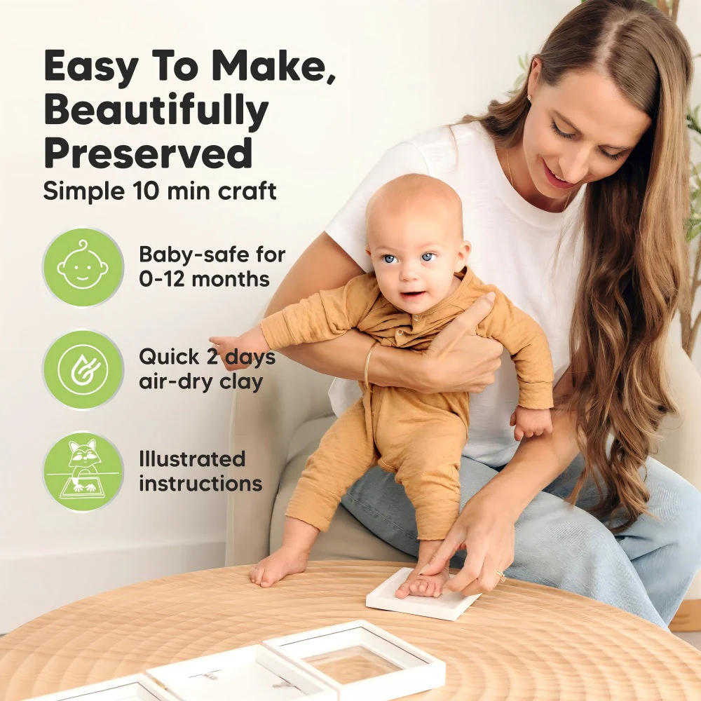 Sakerplus® Baby Handprint Footprint Frame Kit - Image 8