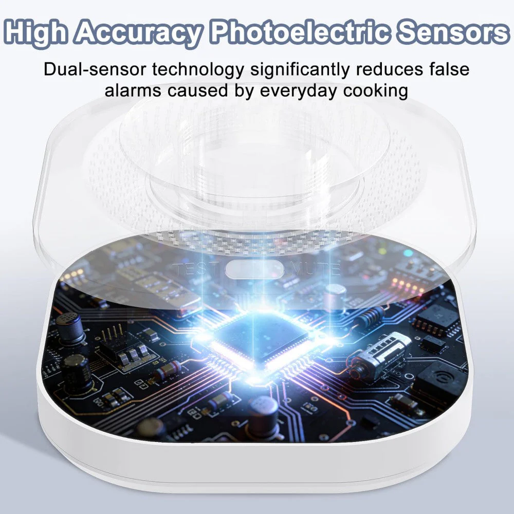 SakerplusĀ® Battery Operated Photoelectric Smoke Detector - Image 2