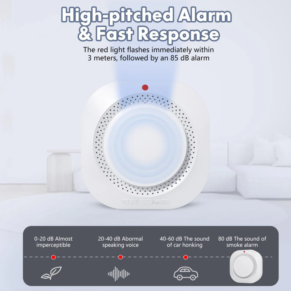 SakerplusĀ® Battery Operated Photoelectric Smoke Detector - Image 5