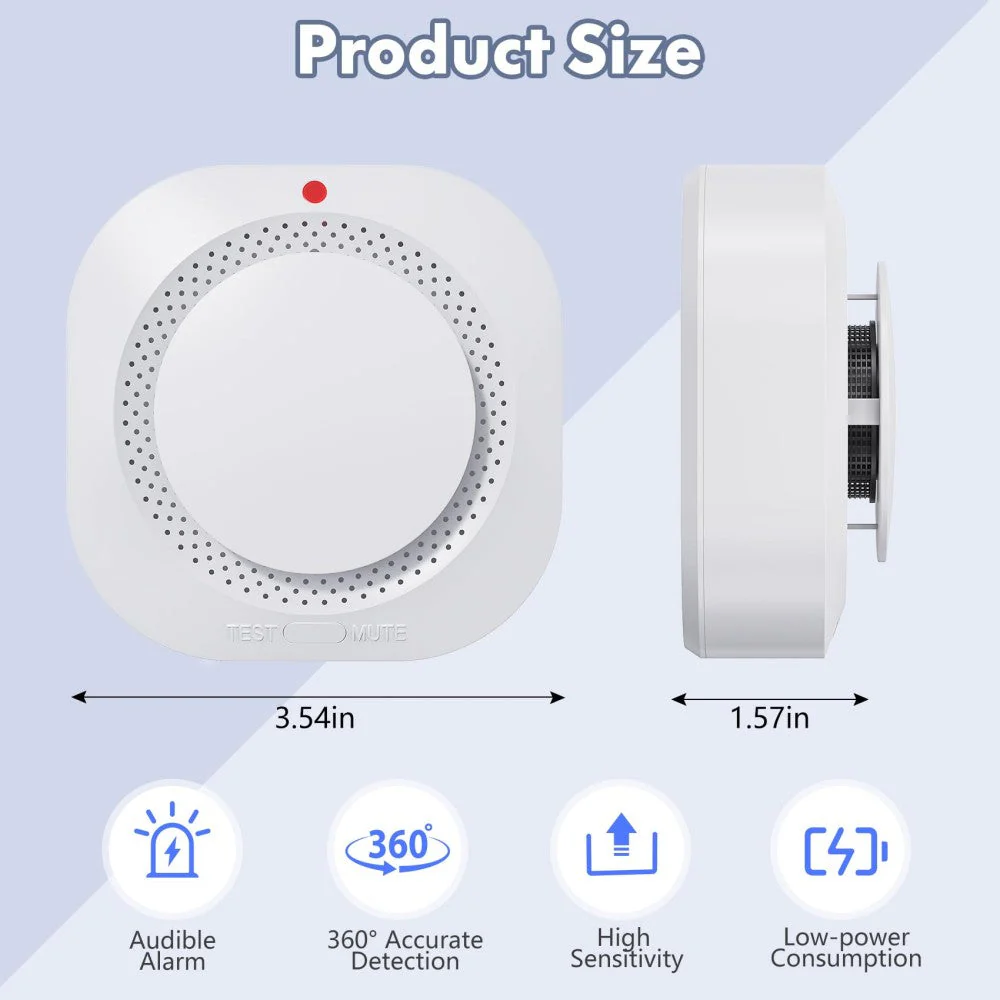 SakerplusĀ® Battery Operated Photoelectric Smoke Detector - Image 8