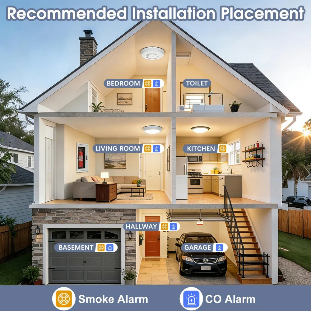 SakerplusĀ® Battery Operated Photoelectric Smoke Detector - Image 9