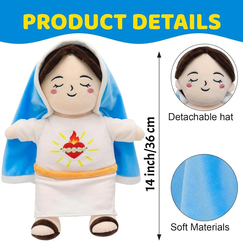 Sakerplus® Breathing Virgin Mary Plush Doll - Image 6