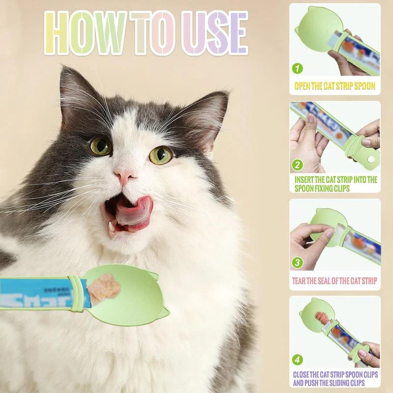 Sakerplus® Cat Treat Squeeze Feeding Spoon - Image 3