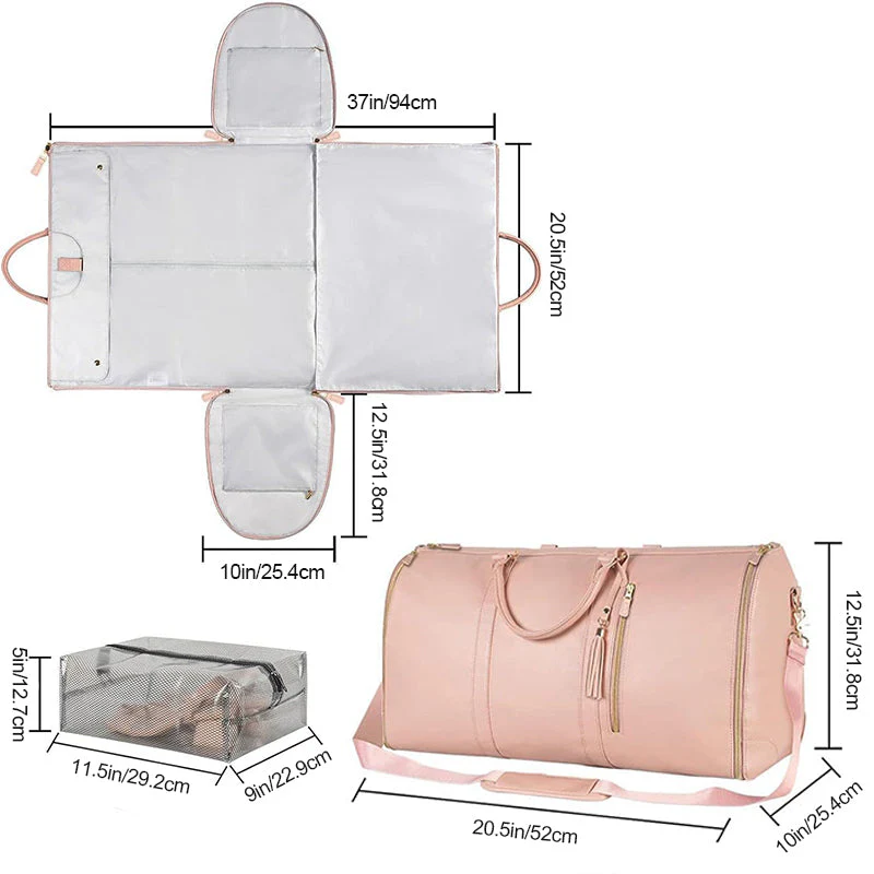 Sakerplus® Convertible Garment Duffel Travel Suit Bag - Image 6