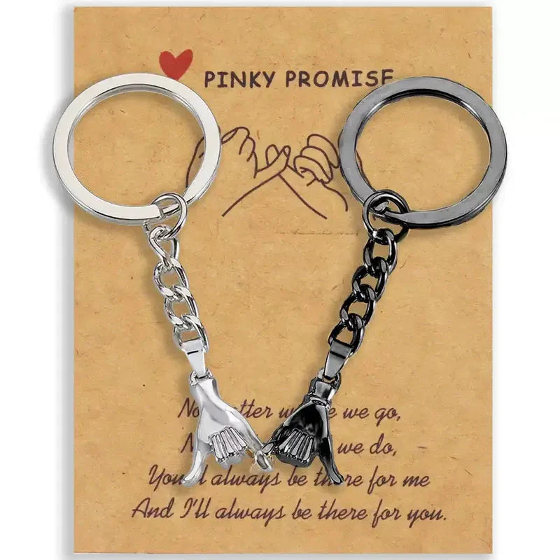 SakerplusĀ® Couples Hand In Hand Keychain Set - Image 2
