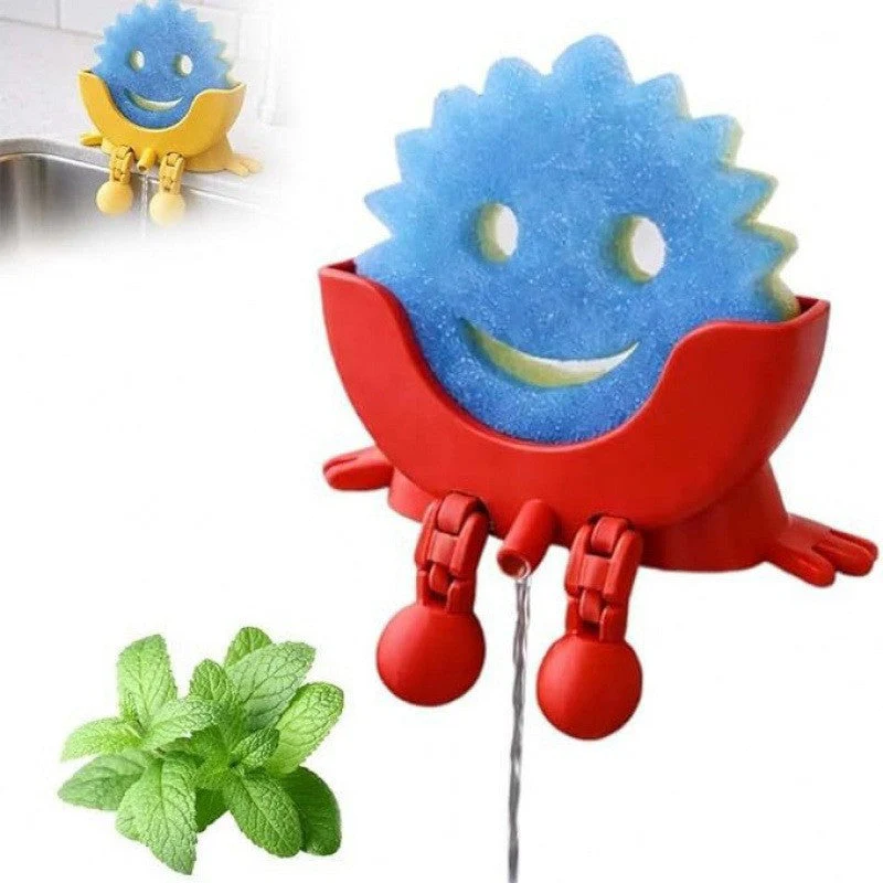 SakerplusĀ® Cute Smiling Sponge Holder With Drainage - Image 17