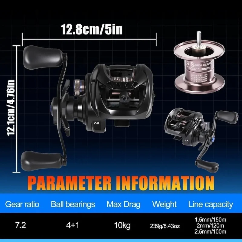 Sakerplus® Digital Braking High Speed Fishing Reel - Image 13