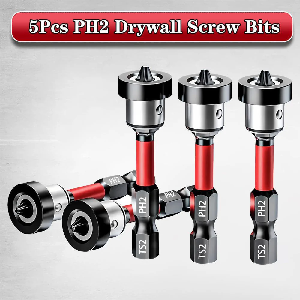 Sakerplus® Drywall Screw Setter Magnetic PH2 Bits - Image 7