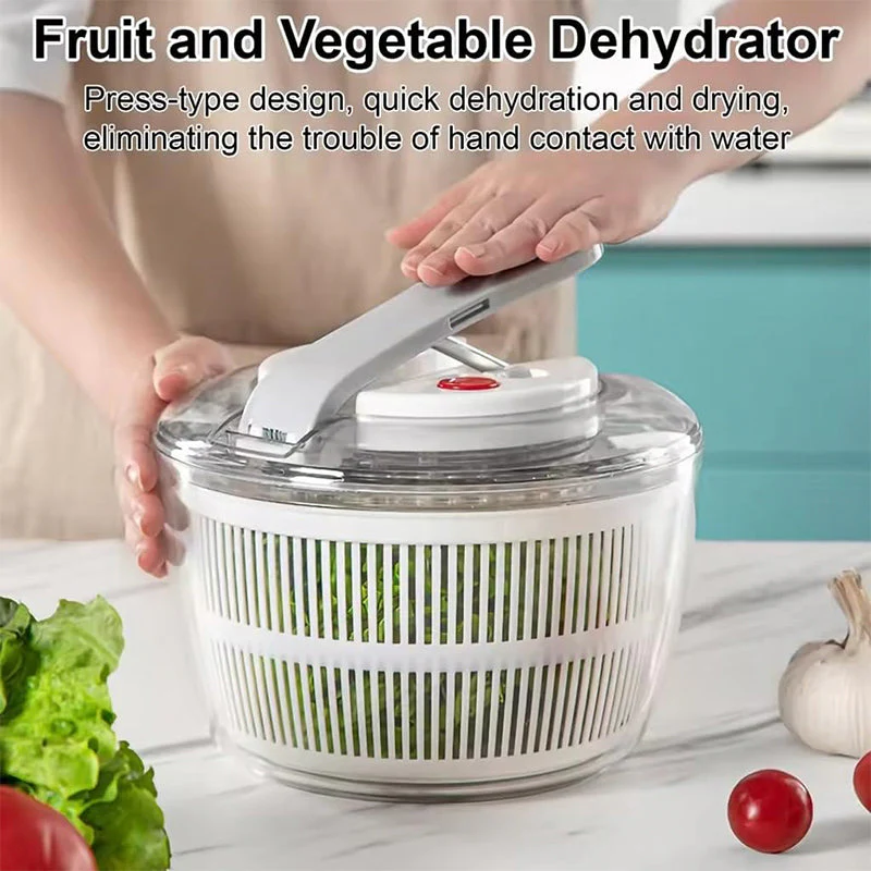 Sakerplus® Effortless Salad Spinner With Colander - Image 3