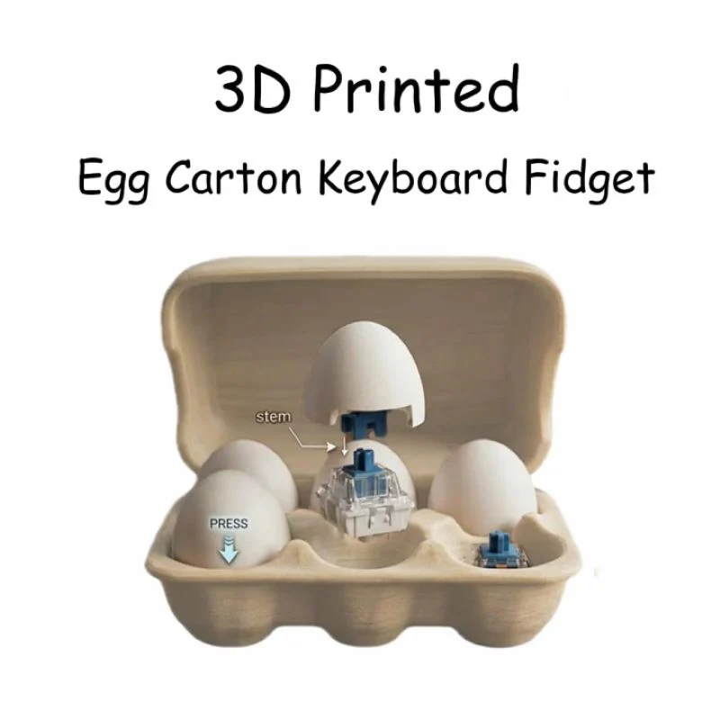 Sakerplus® Egg Carton Keyboard Clicker Fidget Toy - Image 9