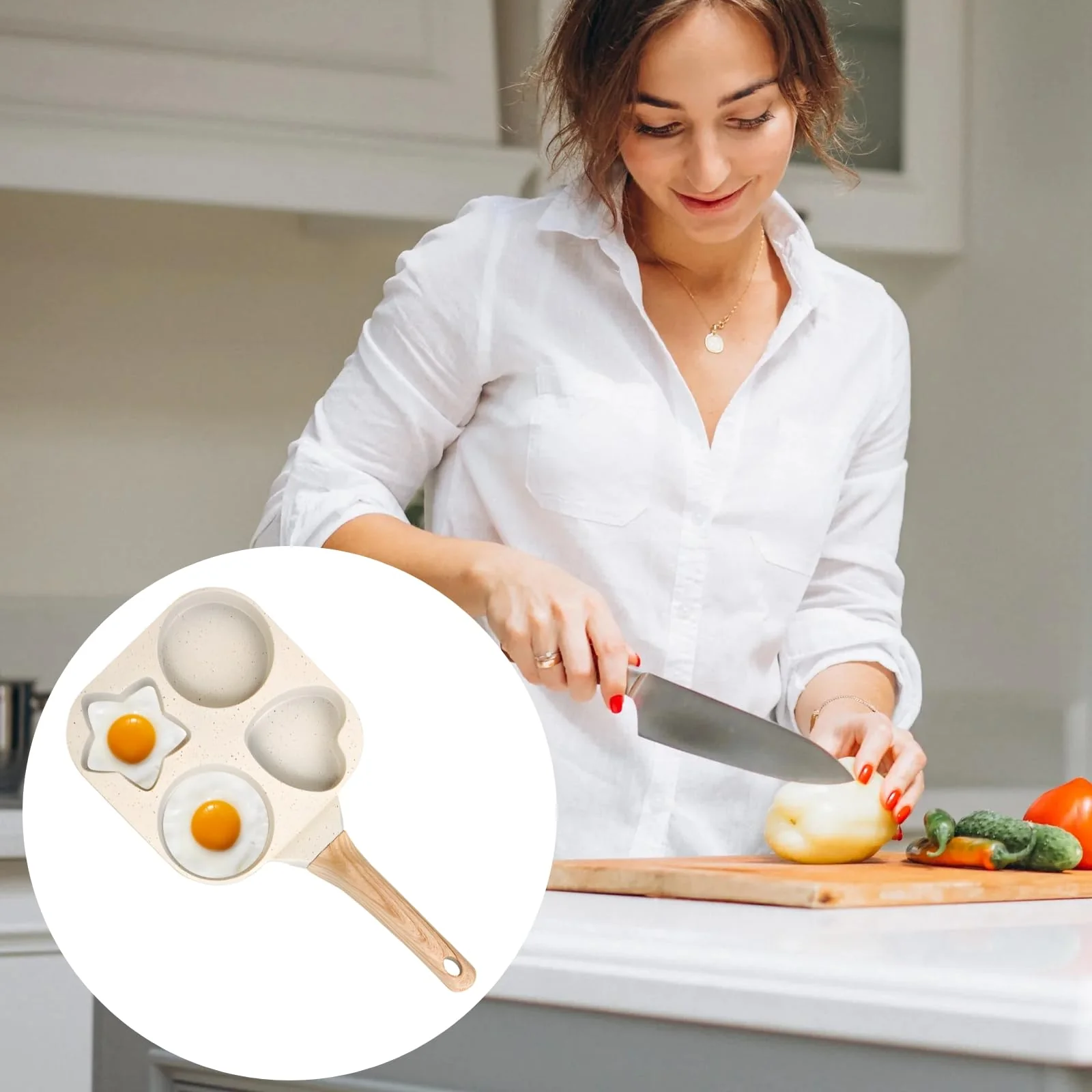 SakerplusĀ® Egg Pan Four Hole Breakfast Skillet - Image 2