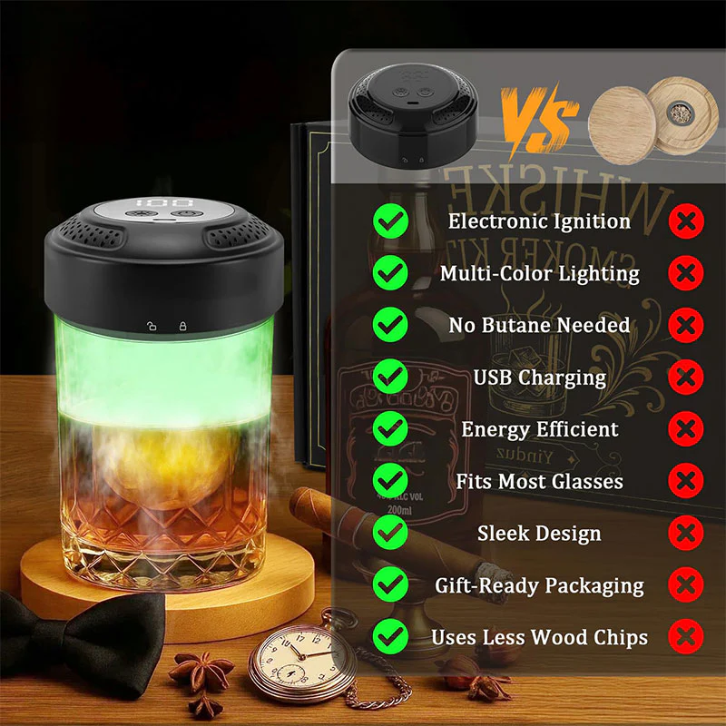 Sakerplus® Electric Cocktail Whiskey Smoker Kit - Image 4