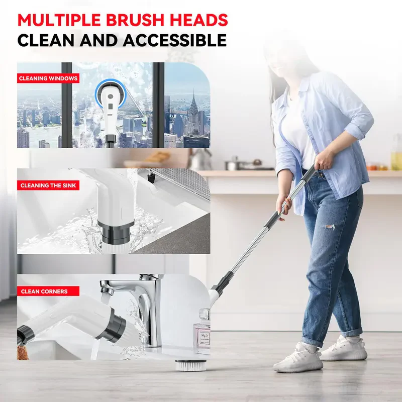 SakerplusĀ® Electric Spin Scrubber Cleaning Kit - Image 11