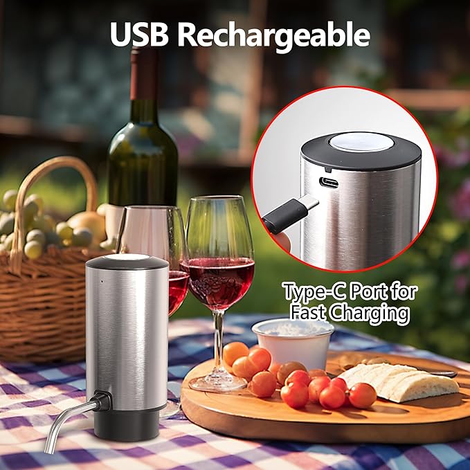 SakerplusĀ® Electric Wine Aerator Pourer Decanter - Image 8