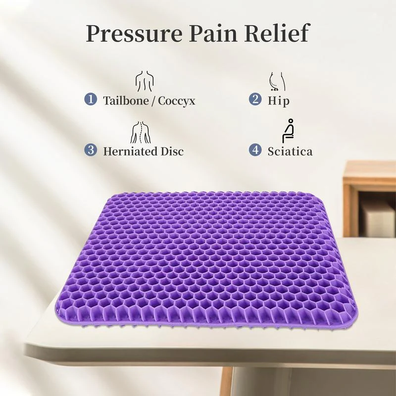 Sakerplus® Extra Large Purple Gel Seat Cushion - Image 3