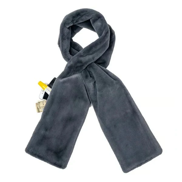 Sakerplus® Faux Fur Scarf With Hidden Pocket - Image 12