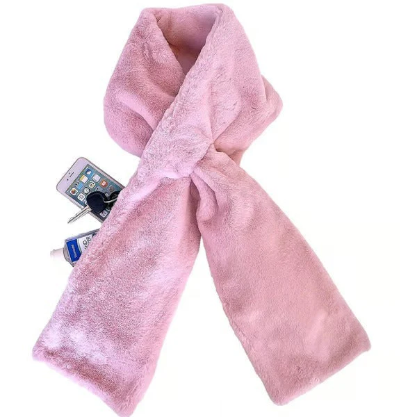 Sakerplus® Faux Fur Scarf With Hidden Pocket - Image 13